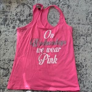 “On Wednesday’s We Wear Pink” Racerback Tank